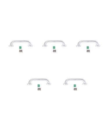 MCAORI 25cm Bathroom Shower Tub Handrail Stainless Steel Safety Toilet Support Rail Gra 5pcs