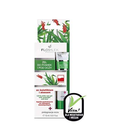 Floslek Pharma Eye Gel for Eyelids/Eye Bags Against Swelling with Aloe Vera - 15 ml - Buy Online on GoSupps.com