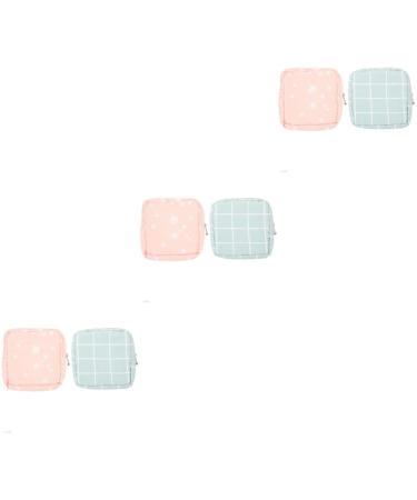 Lurrose outdoor decor 6 pieces coin exchange coinholder girlish decor cosmetics container pads for women menstrual pads delightful coin compartment menstrual pads storage pocket