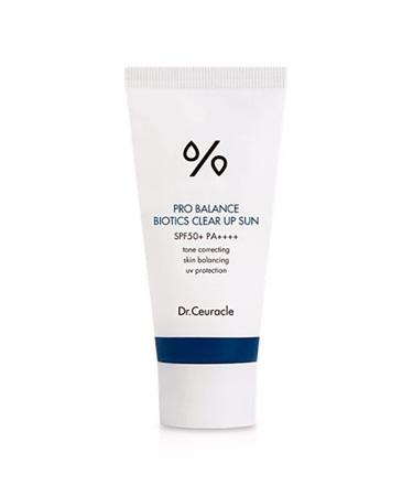 Dr.Ceuracle  Pro Balance Biotics Clear Up Sun SPF 50+ PA+++ (1.7 fl.oz) | A Probiotics Sunscreen | Tone Correcting  Skin Balancing  Mild Hydrating Sunscreen with strong UV Protection