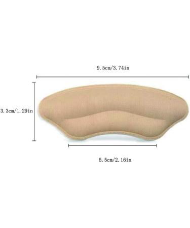 Premium Fabric Shoe Heel Pads Cushions - Inserts for High Heels Comfort & Grip - 8-Pack (4 Black + 4 Beige) - Men's & Women's Heel Protectors - Buy Online on GoSupps.com