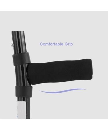 Forearm Crutches Adjustable Lightweight Adults Ergonomic Forearm Canes Aluminum Crutches for Walking Suitable for The Elderly Disabled Walkers (Color : Black Size : 1 Count) Double The Comfort ( Black 2 counts - Buy Online on GoSupps.com