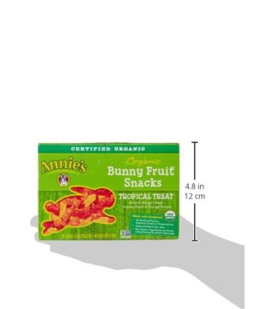 Annie's Homegrown Organic Bunny Fruit Snacks - Tropical Treat, 5 Pouches (0.8 oz Each) - Buy Online on GoSupps.com