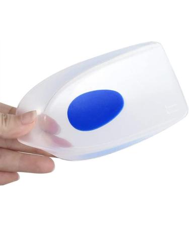 Heel Cushion Pads - Silicone Shock Absorption Thick Protectors for Men | Achilles Treatment & Cracked Heels - Small Transparent - Buy Online on GoSupps.com
