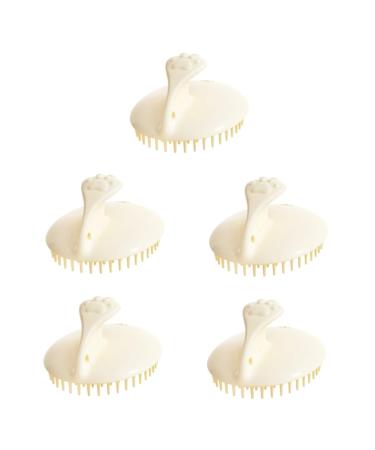 Tovinanna 5st Shampoo massage comb Manual dog hampo-brushed scalp massage hair-headwish washw scher scalp massage specification massage brush for pets plastic cleaning brush care 9.60x8.20cmx5pcs as shown x 5 pieces