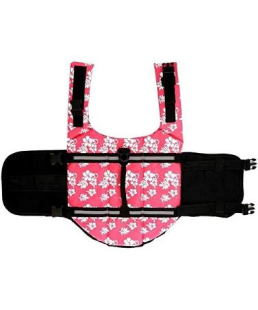 Buy Dog Life Jacket - Swimming Safety Coat & Vest for Small & Large Dogs | Red Flower Design - Perfect for Puppies & Lifeguard Safety - Buy Online on GoSupps.com