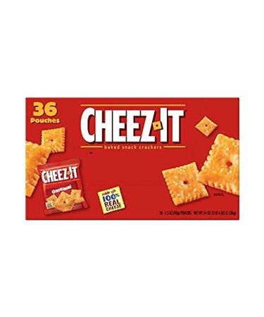 Cheez-It Original Cheese Crackers 1.5 oz Single Serve Bag (Pack of 36) - School Lunch Snack - Buy Online on GoSupps.com