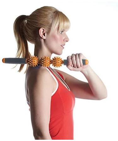Anlin Massage Scooter - Fitness Exercises Yoga Stick & Relaxation Tool | Muscle Massage & Recovery | Pointed Ball Chopsticks (Orange) - Buy Online on GoSupps.com