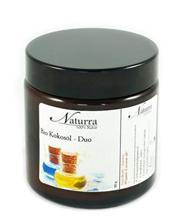 Naturra ORGANIC Coconut Oil DUO with Black Cumin Oil 100gl Glass Jar