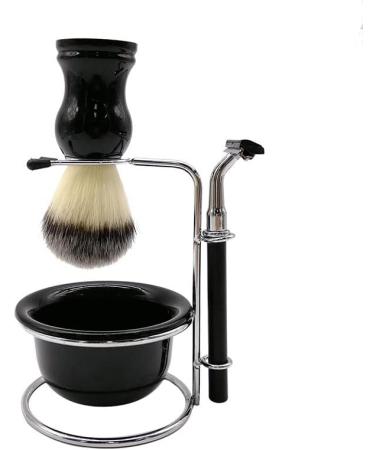 Crody Simplicity Men's Shaving Brush Set - 4-in-1 Stainless Steel Bowl Holder Fashionable & Durable 10x14.5cm Black | International Shipping Available - Buy Online on GoSupps.com