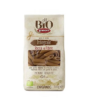 PENNE RIGATE ORGANIC WHOLEMEAL 500G GRANORO PACK OF 4