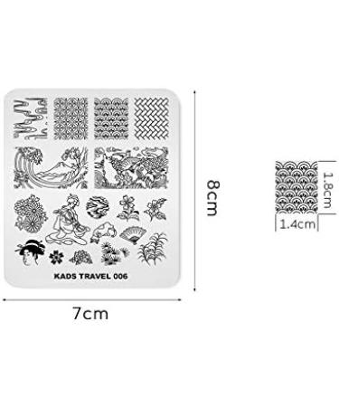 Japanese Zephyr Mount Fuji Geisha Ukiyo-e Nail Stamping Plate TR006 - Buy Online on GoSupps.com