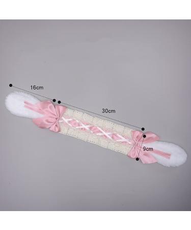 Lolita Rabbit Ears Headband - Gothic Cosplay Hair Jewelry with Lace & Satin Bow for Women & Girls - Perfect Party Accessory - Buy Online on GoSupps.com