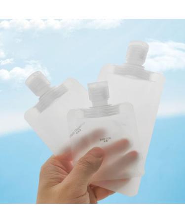 KALLORY Travel Size Refillable Squeeze Pouch 30ml Stand Up Toiletry Lotion Gel Bags - 15pcs/17pcs/30ml - Buy Online on GoSupps.com
