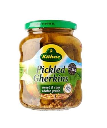 Kuhne Pickled Gherkins 330g - for Lovers of Gherkins After Vinegar and Mustard Pickled Gherkins Have a Long Tradition at Kuhne
