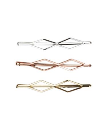 Kitsch Decorative Mini Bobby Pins - Fashion Metal Hair Pins for Women - Blonde & Thick Hair Bobby Pins - 3 pcs Diamond Set - Buy Online on GoSupps.com