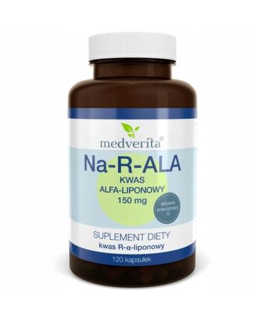 Medverita - Na-R-ALA (Alpha Lipoic Acid) - 150mg per capsule - No additives - Dietary supplement - 120 capsules