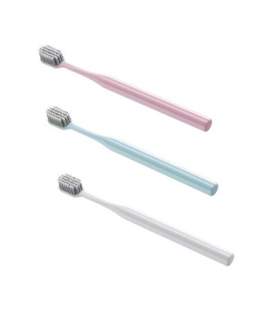 FRCOLOR 3pcs Ultra-fine Soft Toothbrush Toothbrushes Extra Soft Toothbrush Slate Garden Labels Fur Toothbrush Soft Bristle Toothbrush Sensitive Women's Manual Pp Macaron