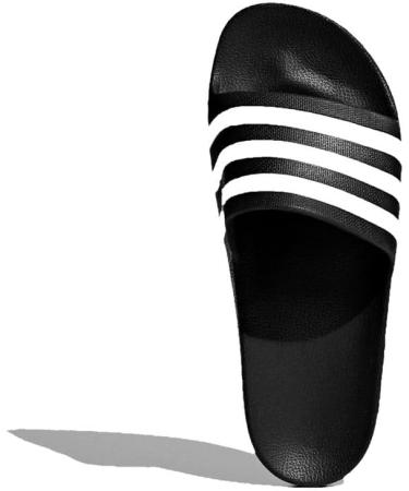 Buy adidas Aqua Adilette Slides 43 EU - Stylish Black White Slides for Men & Women | Fast International Shipping - Buy Online on GoSupps.com