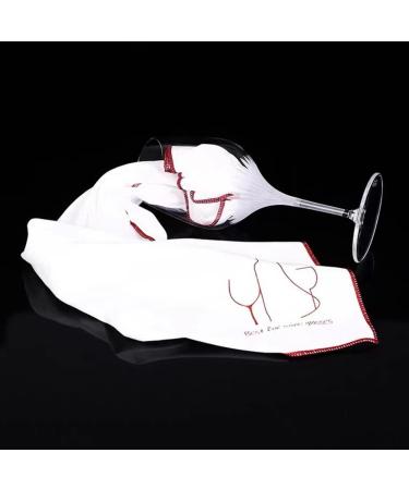 Sgnsvj Set of 2 Champagne Glass & Wine Glasses Polishing Cloths Fine Microfibre Cloth for -Free Cleaning - Buy Online on GoSupps.com