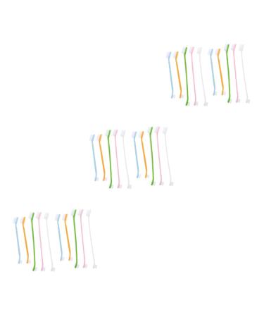 Yardwe 30 pcs for Dual-head Puppy Dog Small Supplies Portable Cat Pets Nylon Brush Oral Handheld Clean Pet 1 count (Pack of 1) Assorted Colorx3pcs