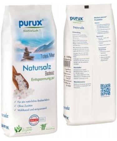 Purux Dead Sea Salt Bath Salt 6kg - Natural White & Sustainably Packed | International Shipping Available - Buy Online on GoSupps.com