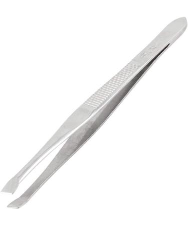 Metal Slanted Tip Vertical Stripe Makeup Eyebrows Tweezers Tool Professional Stainless Steel Tweezers - Buy Online on GoSupps.com
