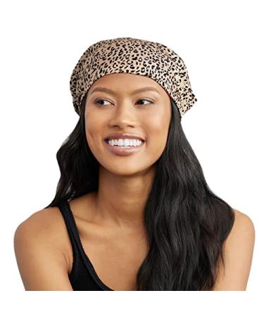 Kitsch Elastic Hair Bandanas for Women - Satin Hair Scarf Headband for Women | Stylish Hair Scarves & Bandana Headbands for Women | Hair Bandana Headband | Head Bandana for Women (Leopard)