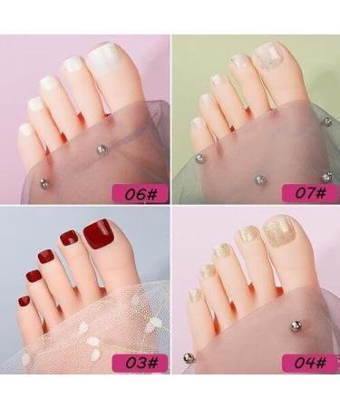  Cmeilau 2024 New Semi-Cured Gel Nail Strips for Toes Firm Gel Nail Strips for Toes Set Ultra Glossy Long-Lasting Waterproof (#BSJ-0068) - Buy Online on GoSupps.com