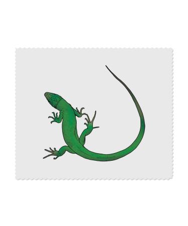 LC00023396 Microfiber Lens/Eyeglass Cleaning Cloths Curly Green Lizard Pack of 2
