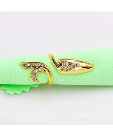 Uloveido Women's Crystal Rhinestone Index Finger Nail Ring SZ287 Gold-4 - Buy Online on GoSupps.com
