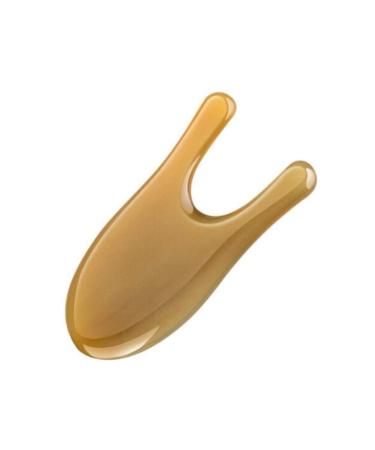 SH-CHEN White Buffalo Horn Plate Scraping Board Body General Shaving Artifact Female Meridian Lymphatic Detoxification U Line Eye Acupuncture Scraping Fine Texture Accessories