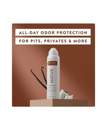 Native Whole Body Deodorant Spray - Coconut & Vanilla Aluminum-Free Baking Soda 3.5 oz - Unisex Deodorant for Women & Men - Buy Online on GoSupps.com