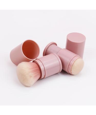 Retractable Blusher Brush with Cover Soft Powder Makeup Brush Portable Makeup Brush Liquid Cream Foundation Powder Brush Professional Concealer Brush Perfect for Travel (Naked pink) - Buy Online on GoSupps.com