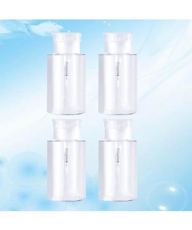 4 Pack Lockable 100ml Clear Pump Dispenser Bottles - Ideal for Travel Toner & Lotion - Perfect Cosmetic Organizer - Buy Online on GoSupps.com