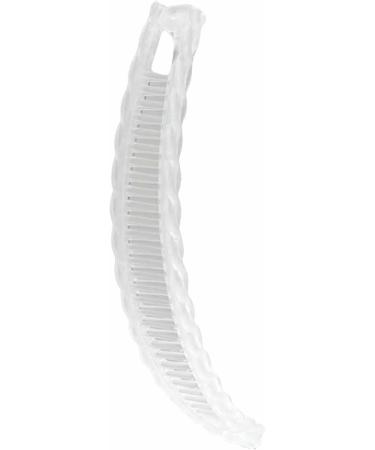 Banana Clincher Combs Ponytail Holder Clip Classic Ponytail Banana Clip Fashion Fishtail Hair Clip for Thick Fine Curly Hair Transparent - Buy Online on GoSupps.com