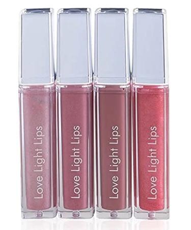 Love Light Lips | Lighted Lip Gloss with Mirror - Set of 4 Luscious Colors | Perfect Gift for Holidays, Christmas, Bridal - Buy Online on GoSupps.com