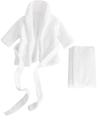Soimiss Baby Bathrobe & Cotton Swimming Suits | Thick & Cozy for Newborns (0-1 Months) - Pink & White Options - Buy Online on GoSupps.com