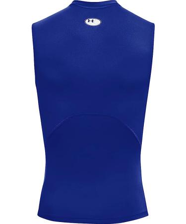 Under Armour Men's HeatGear Compression Sleeveless T-Shirt - Royal Blue/White, X-Large - Buy Online on GoSupps.com