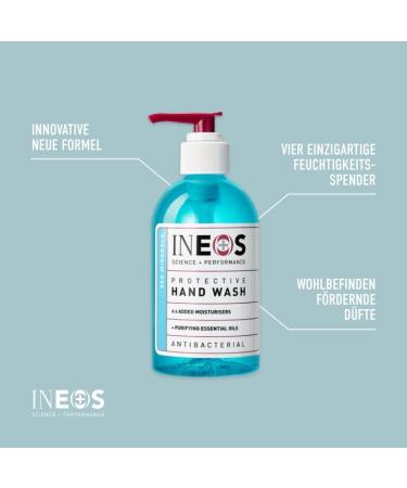 Ineos Antibacterial Liquid Hand Soap Moisturizing with Marine Minerals 6 x 250ml Pack (12 Pack) International Shipping - Buy Online on GoSupps.com