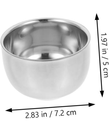 Solustre 3-Pack Silver Metal Shaving Bowl & Soap for Men | Premium Razor Cup Shaving Equipment - 7.2x7.2x5cm - Buy Online on GoSupps.com