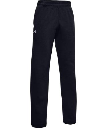 Under Armour Boys Hustle Fleece Pants Black 001 White Medium