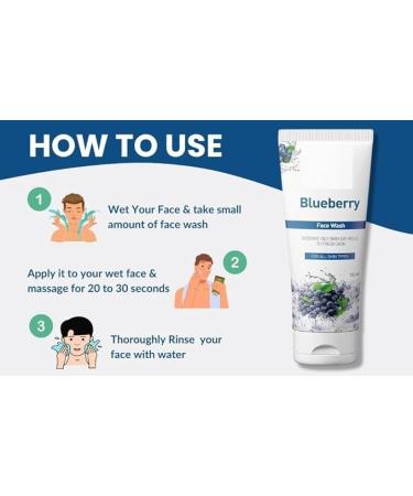 Blueberry Face Wash For Glowing Skin | Hydrating Face Wash For Men & Women | Deep Cleansing Anti Pollution For Women & Men 100ml - Buy Online on GoSupps.com