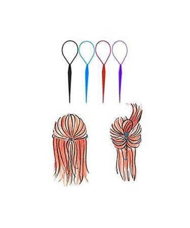 10pcs Tail Hair Styling Kit - Plastic Magic Braid Ponytail Maker Clips & Accessories | DIY Hair Styling Tools (Random Color) - Buy Online on GoSupps.com