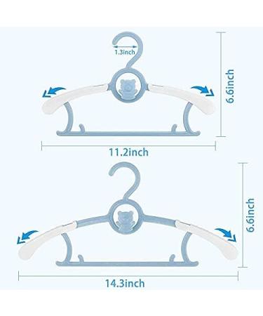 JSF Baby Clipping Hanger - 20-Pack Stackable Children's Clothes Hangers (28-37cm) - Versatile Plastic Hangers for Baby Wardrobes - 4 Color Options - Buy Online on GoSupps.com