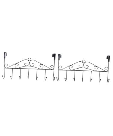 STOBAZA Ceiling Hook 2pcs Metal Clothes Rack Self Adhesive Wall Hooks Coat Hanger Rack Hook up Kitchen Door Cloth Hook