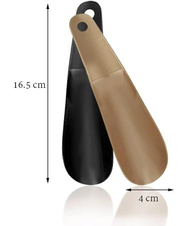 SKYPIA Plastic Shoe Horn 6.5 inch Black Khaki - Portable Travel Shoe Helper (2 Pack) - Buy Online on GoSupps.com