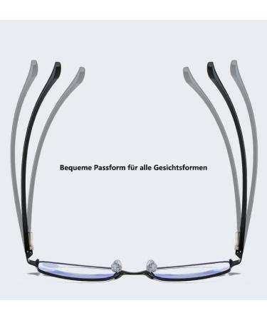 Eyglajdd 2 Pack Men's Reading Glasses - Metal Rectangle Frames with Blue Light Filter & Spring Hinge - Bronze 2.0x - Buy Online on GoSupps.com