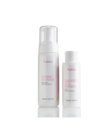 Nahlee Essentials Kit 100ml face makeup remover and 150ml purifying mousse perfect for your daily facial cleansing routine.