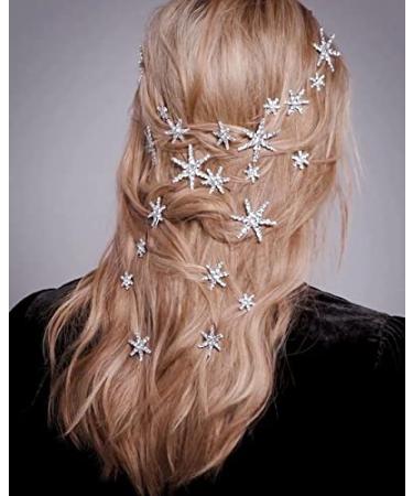 Bartosi Star Rhinestone Hair Pins - Decorative Crystal Hair Barrettes for Women and Girls (Pack of 4) - Buy Online on GoSupps.com